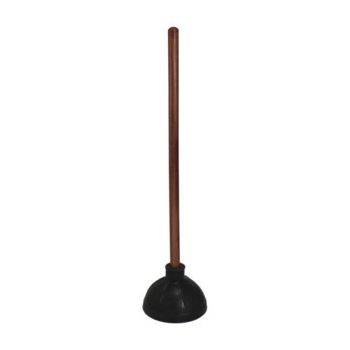 6" Plunger with 21" Wood handle with Laquard